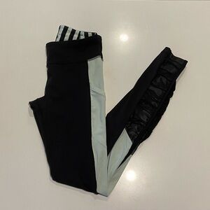 Lululemon | Mint & Black with Mesh | Leggings | Size 6